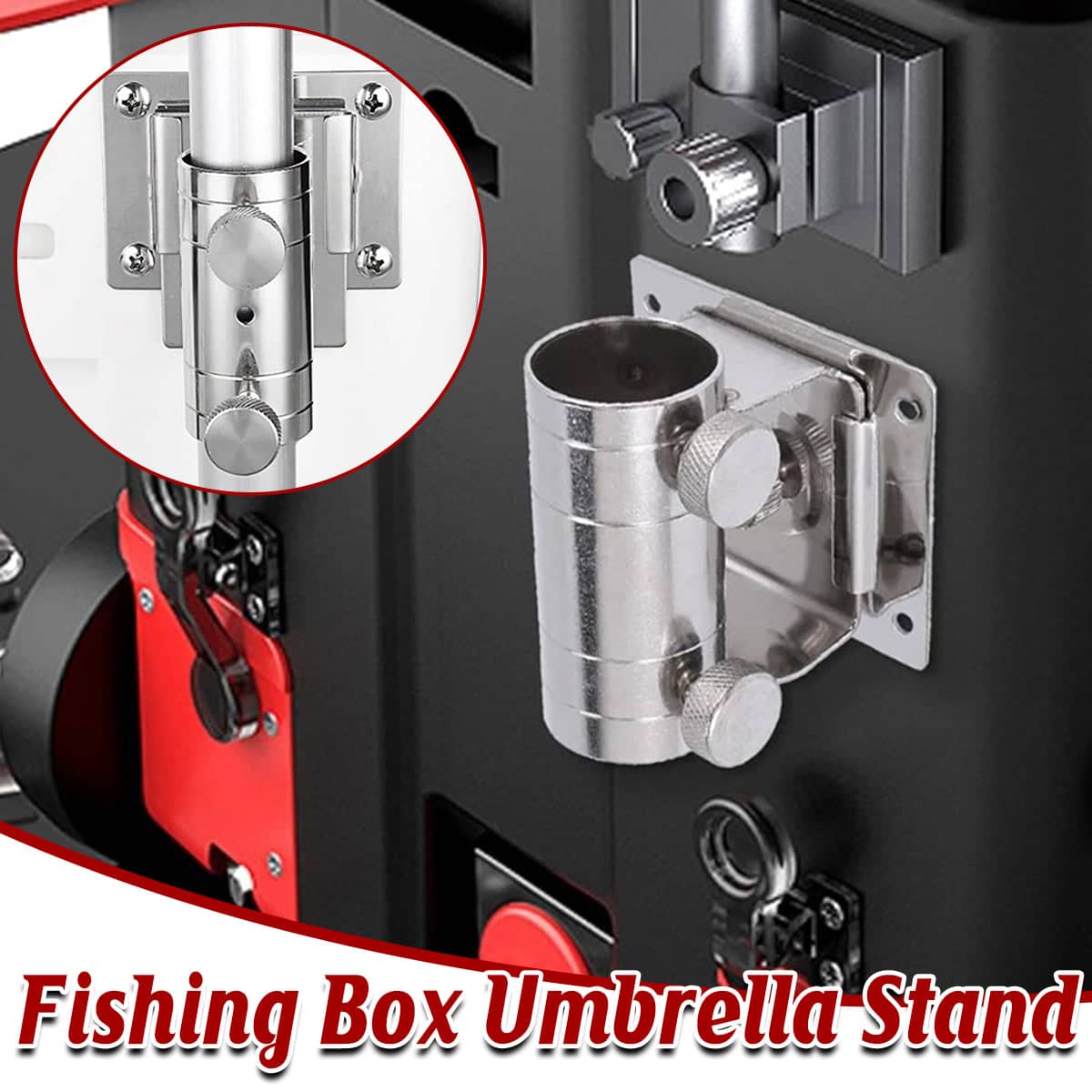 Stainless Steel Umbrella Holder Bracket for Fishing Boxes
