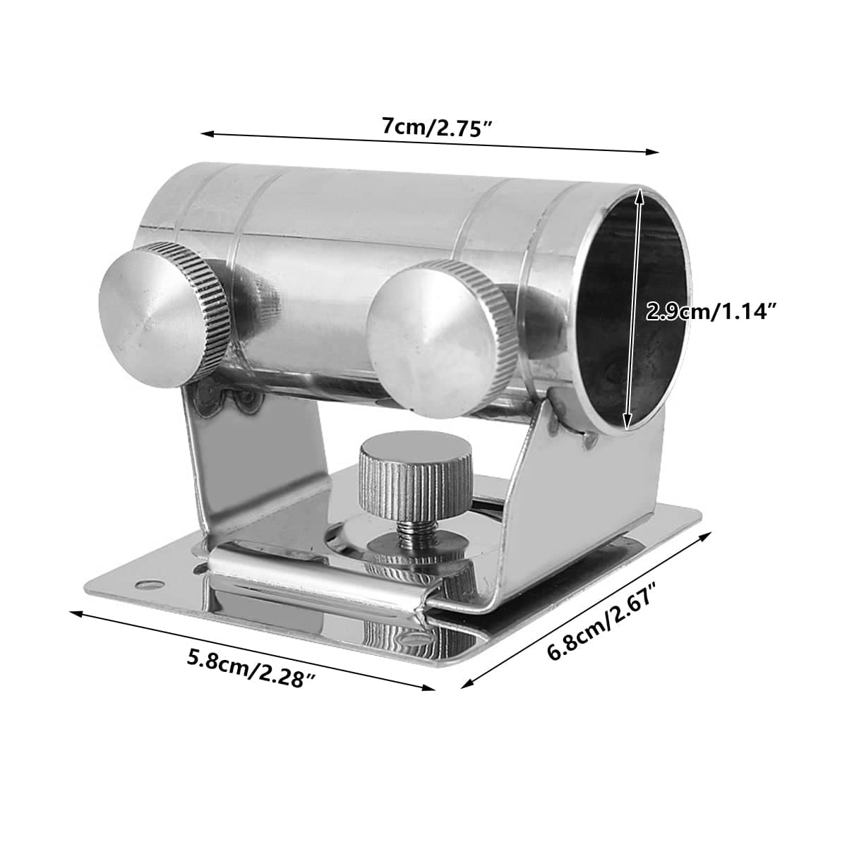Stainless Steel Umbrella Holder Bracket for Fishing Boxes - view 3