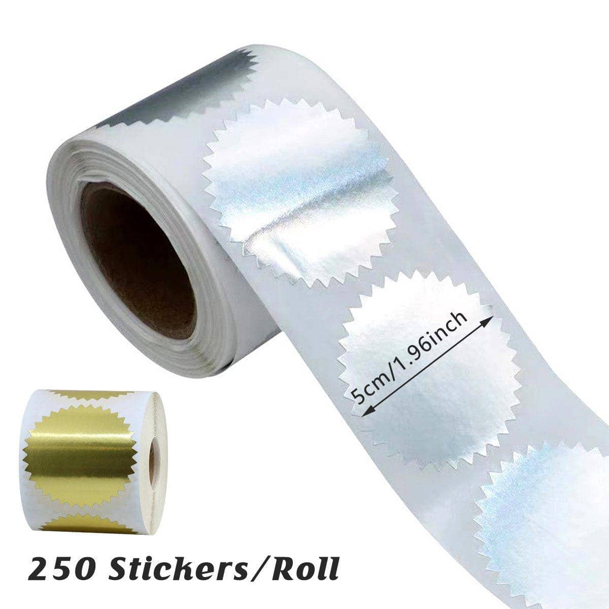 Steel Stamped Seal Stickers for Certificates, Pack of 2 Rolls - view 3