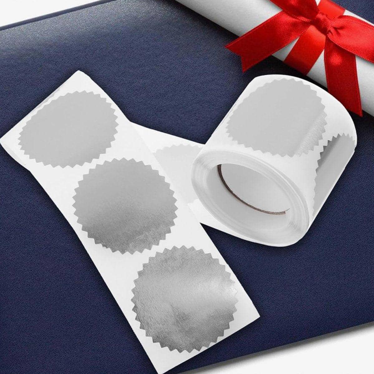 Steel Stamped Seal Stickers for Certificates, Pack of 2 Rolls - view 4