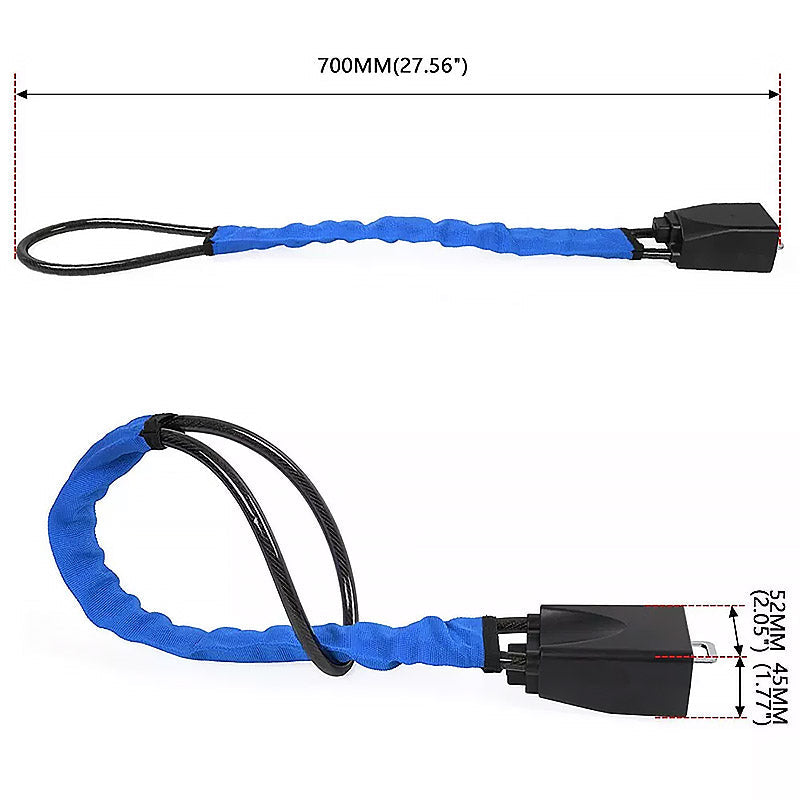 Steering Wheel Lock with Seat Belt Cable and 3 Keys - Red - view 4
