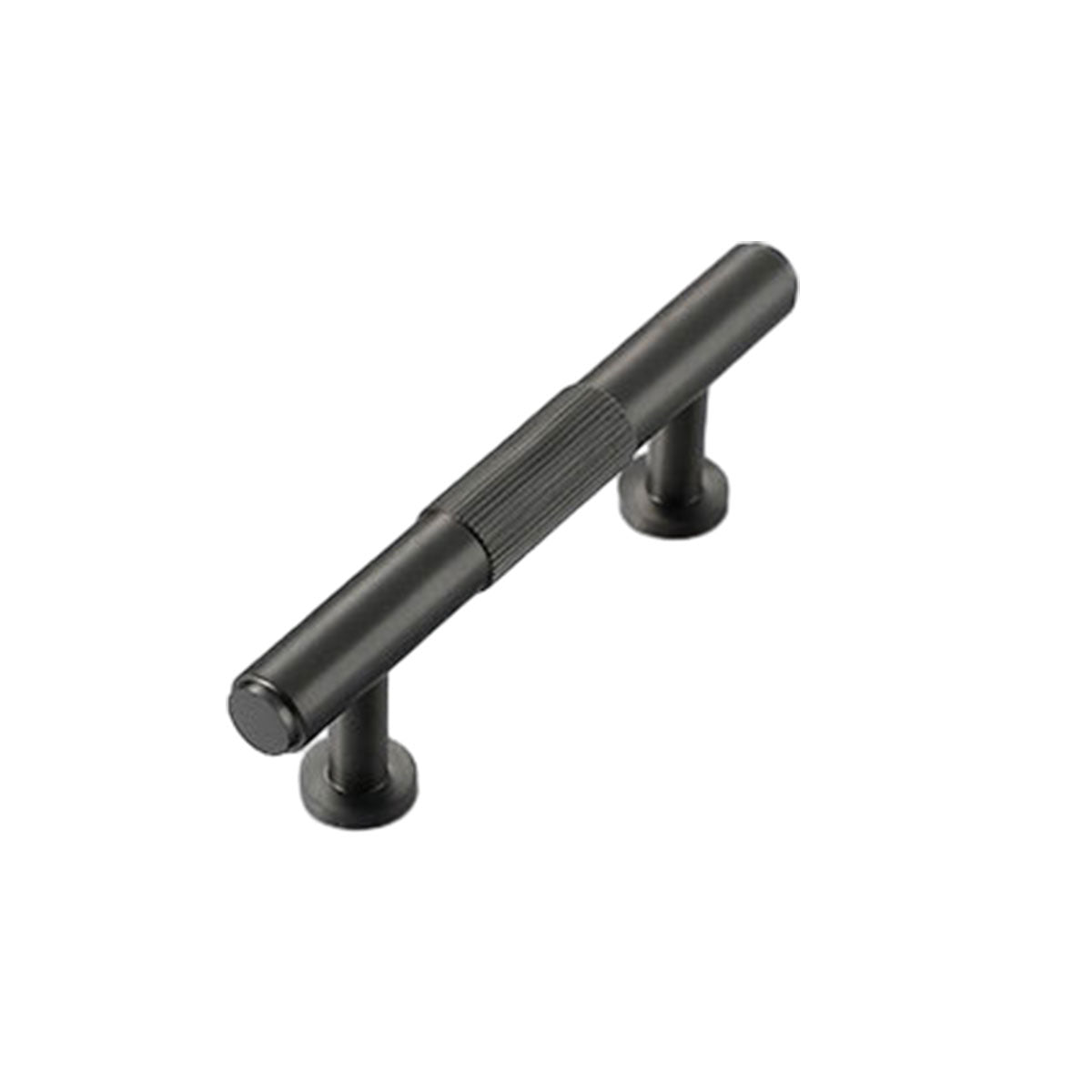Striped Cabinet Pull Handle, 64 mm Hole Spacing - Black