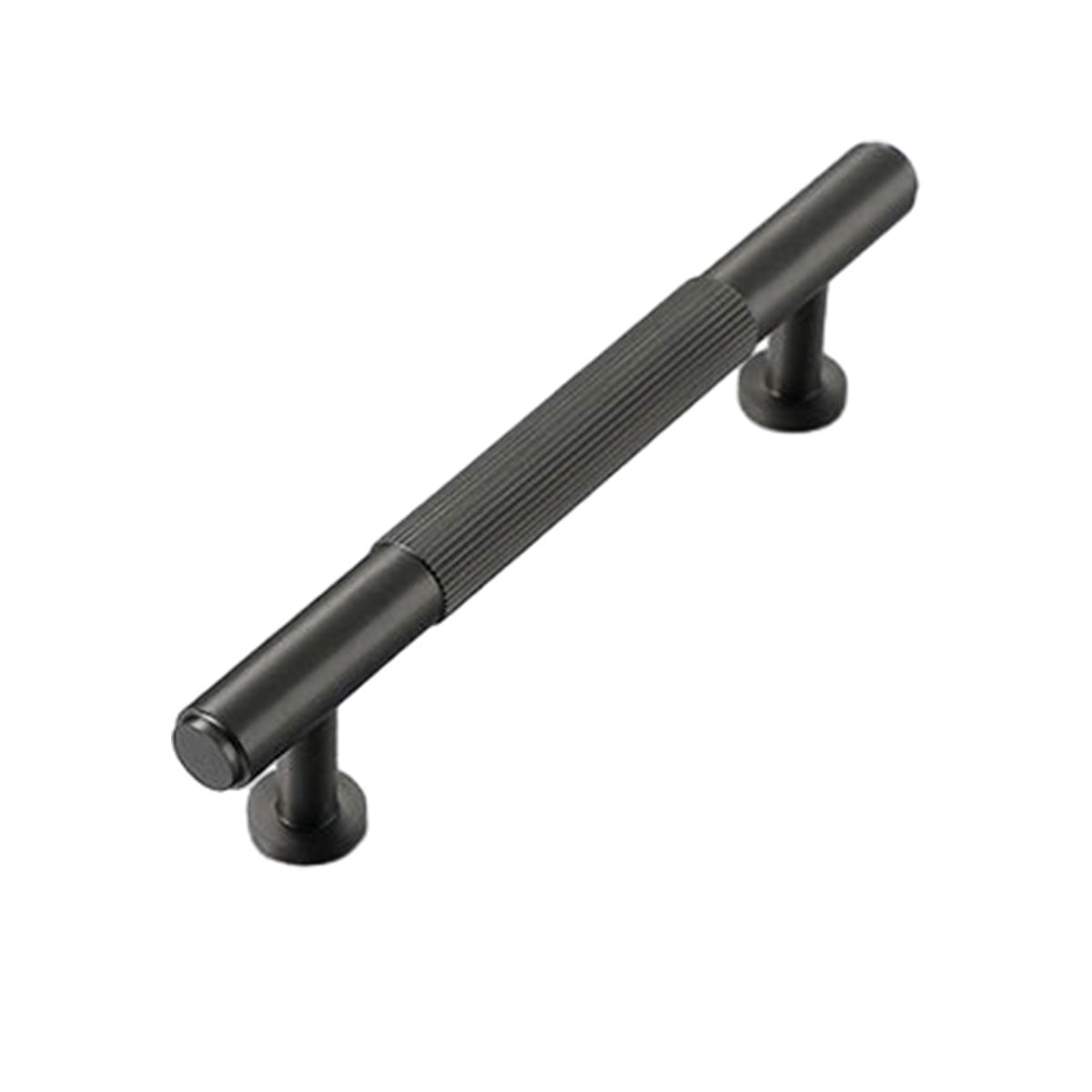 Striped Cabinet Pull Handle, 96 mm Hole Spacing - Black