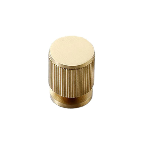 Striped Round Cabinet Knob, 19 mm - Gold
