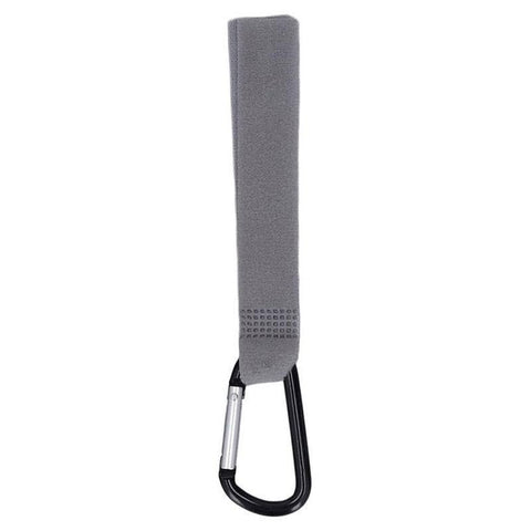 Stroller Hooks with Hook-And-Loop Straps - Grey, Pack of 2