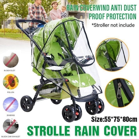 Stroller Rain Cover in Clear PVC, 55 x 80 cm