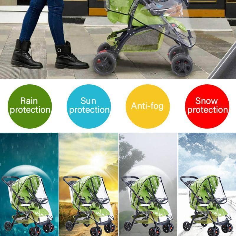 Stroller Rain Cover in Clear PVC, 55 x 80 cm - view 4