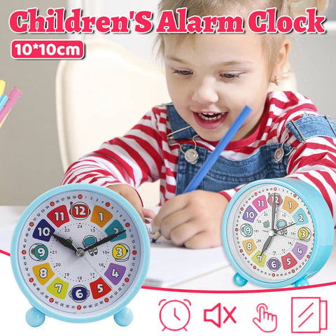 Student Desktop Alarm Clock 10 cm Silent Sweep, Blue