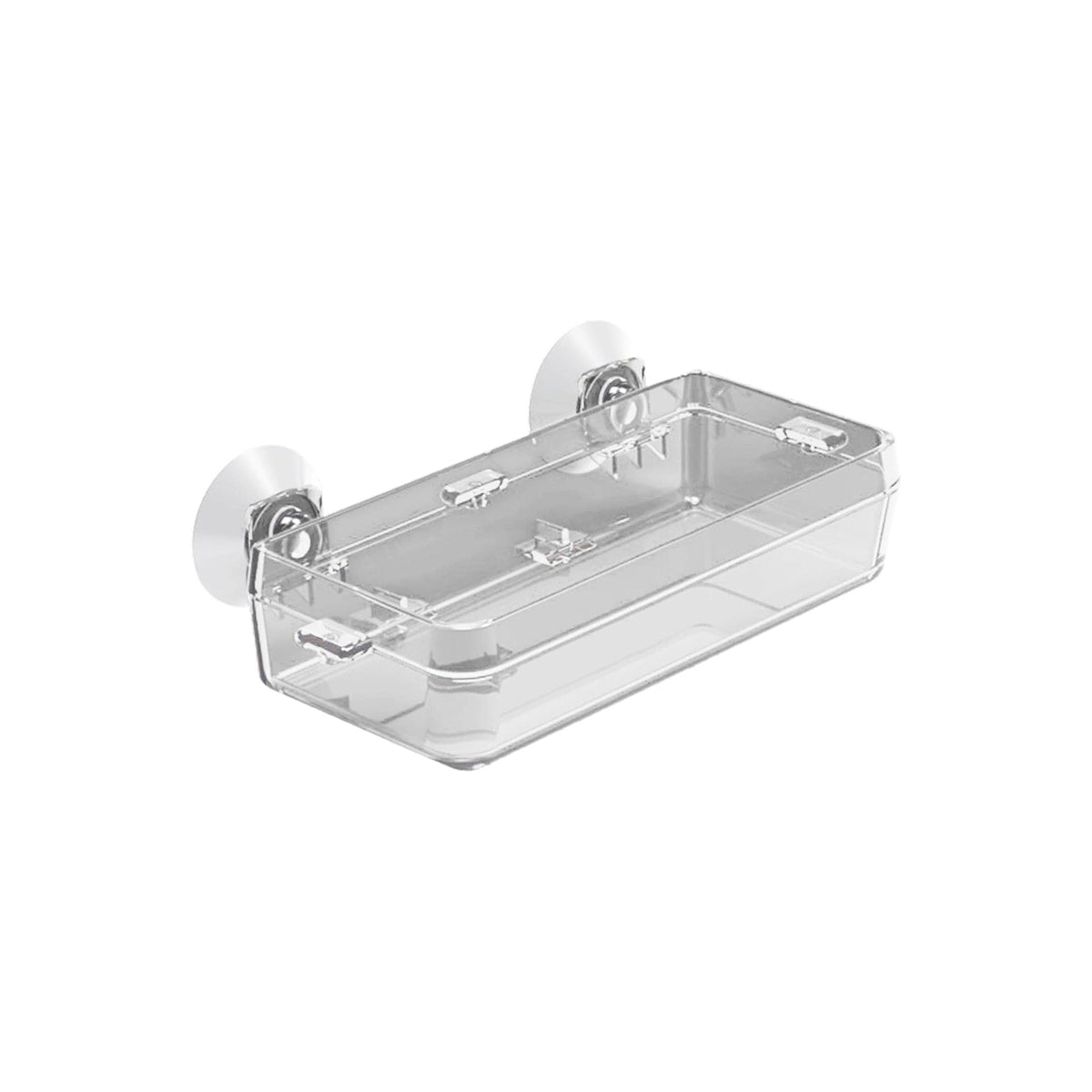 Suction Cup Reptile Feeder Dish - Clear, 13.5 x 6.5 x 2.5 cm