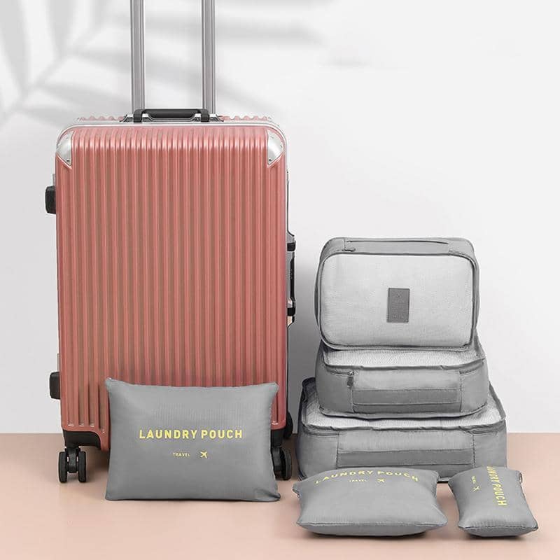 Suitcase Storage Bags Luggage Organiser, Pack of 6 - Orange - view 5