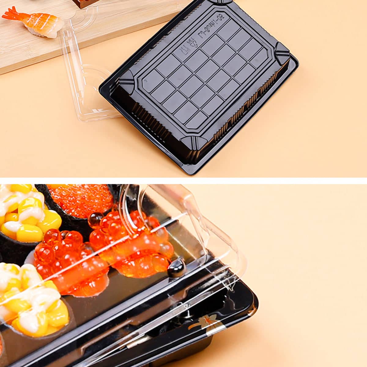 Sushi Packaging Boxes, Pack of 50 - 16 x 9.5 x 5 cm - view 5