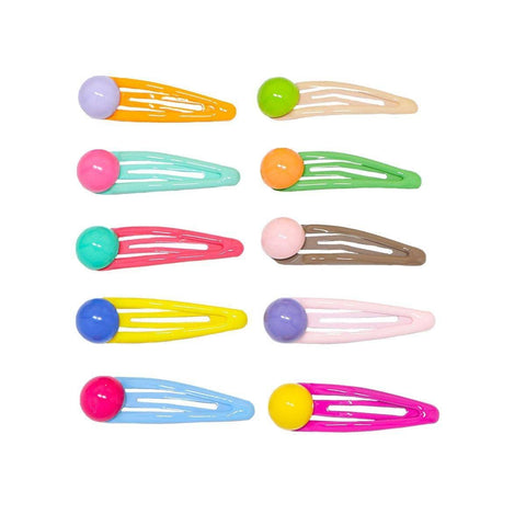 Sweet Multicoloured Hair Clips for Girls - Circle Design