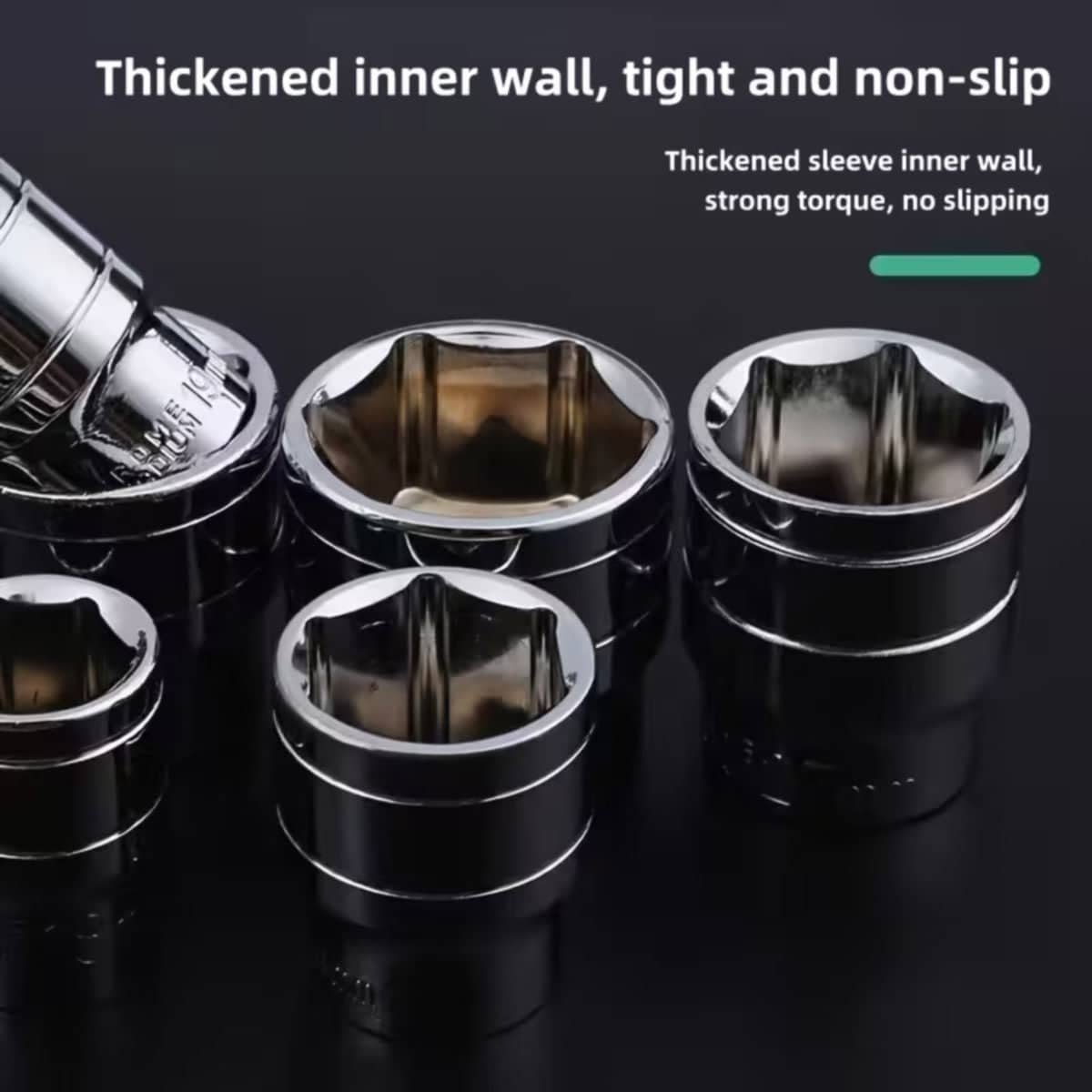 T Handle Socket Set, 13 Piece, 8 to 19 mm, Metric, 1/2 Drive - view 5