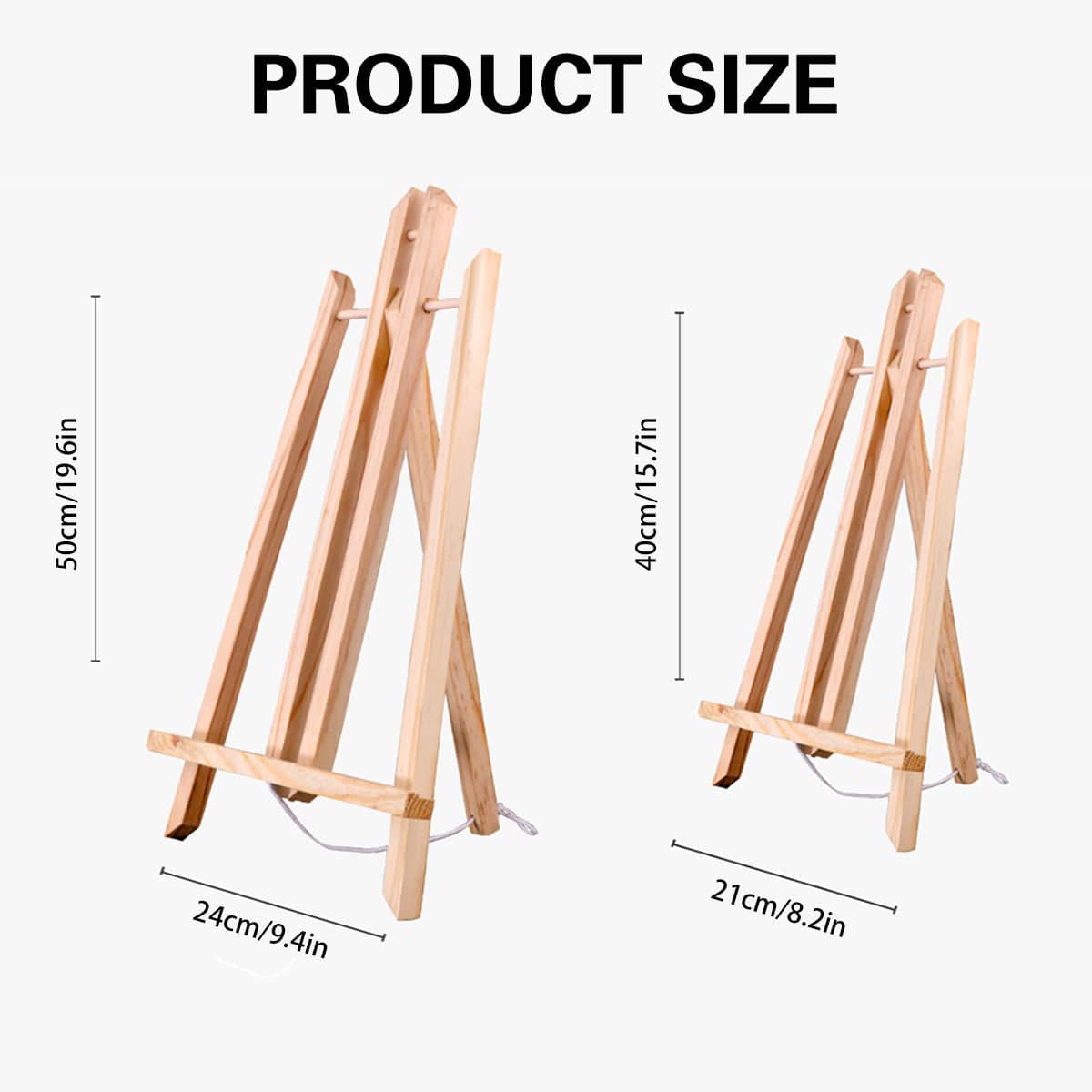 Tabletop Solid Wood Easel for Painting - 50 cm Size (24 x 50 cm) - view 4