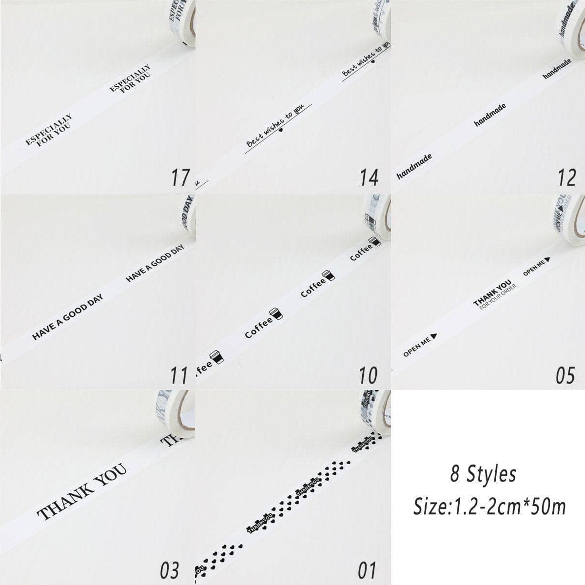 Tamper Proof Sealing Tape, Pack of 5 - Handmade Lettering - view 4