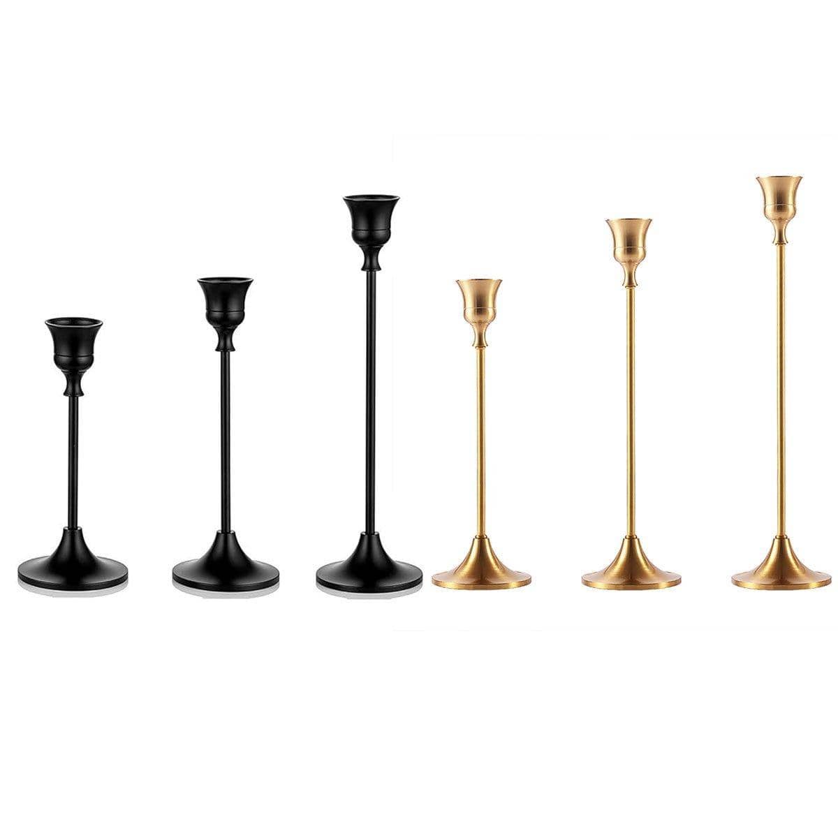 Taper Candle Holders, Set of 3 - Black - view 3