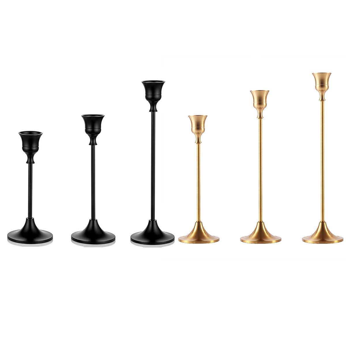Taper Candle Holders, Set of 3 - Gold - view 3