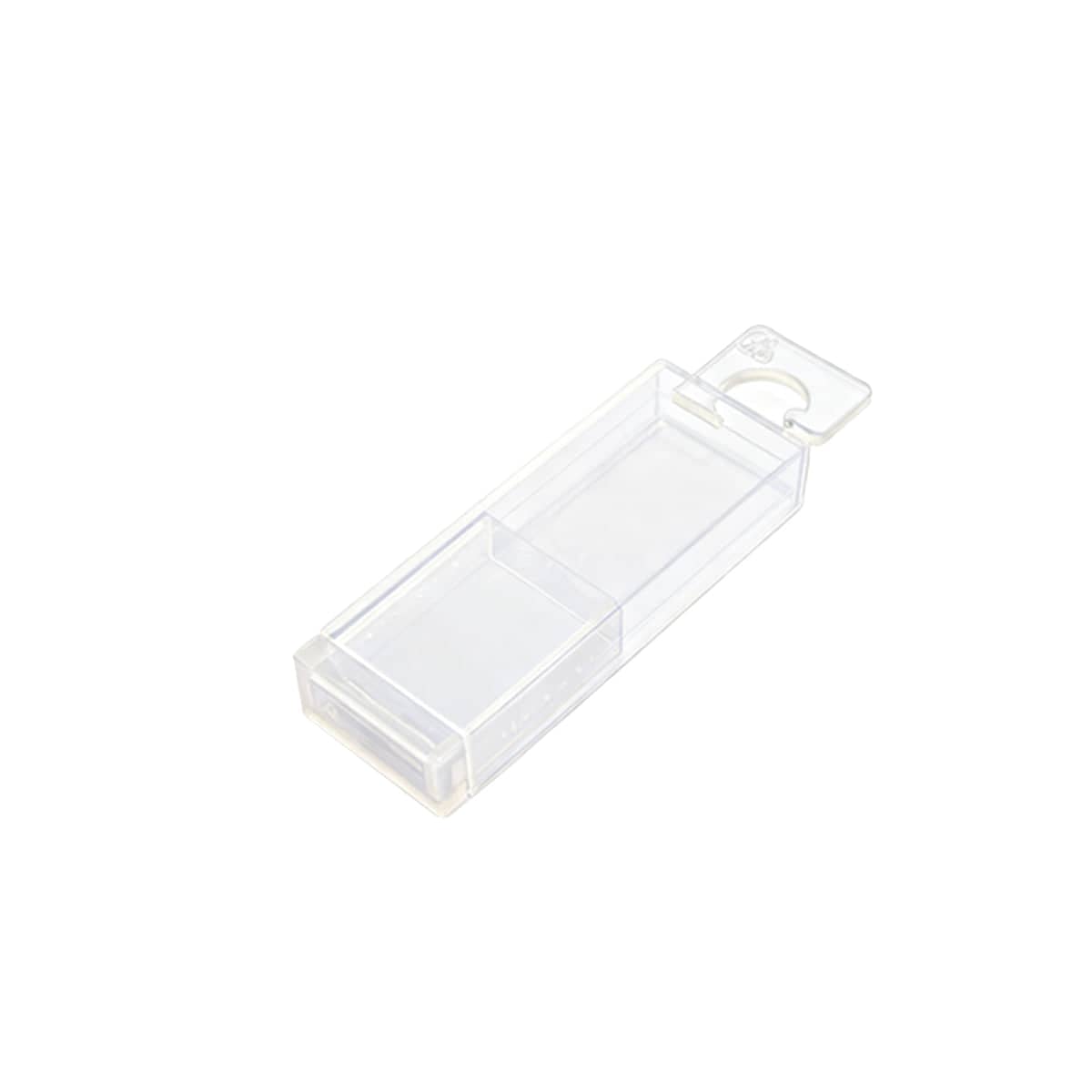 Telescopic Clear Mini Storage Boxes, Pack of 20 - Size 1 (2.6 x 1.35 x 7.4 cm)