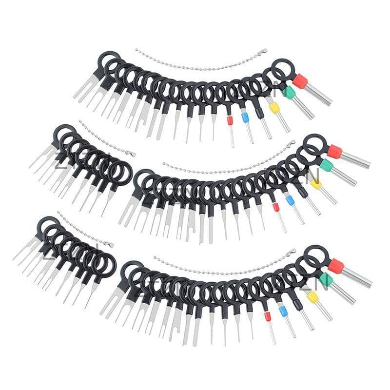 Terminal Pin Extractor Removal Tool Kit for Car Wiring Connectors - 70 Piece Set - view 2