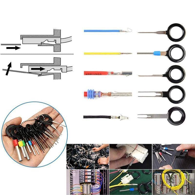 Terminal Pin Extractor Removal Tool Kit for Car Wiring Connectors - 70 Piece Set - view 5