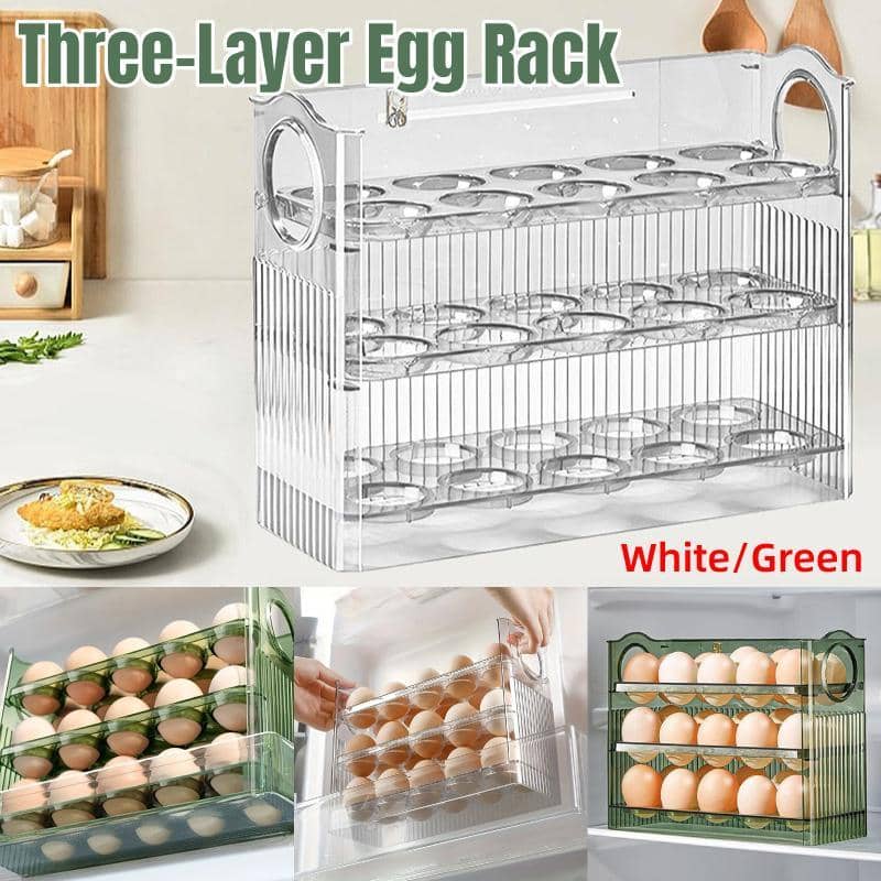 Three-Layer Egg Storage Box - Green, 30 Egg Capacity - view 2