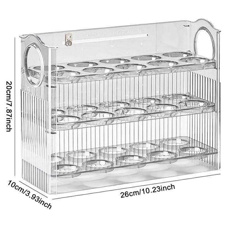 Three-Layer Egg Storage Box - Green, 30 Egg Capacity - view 4