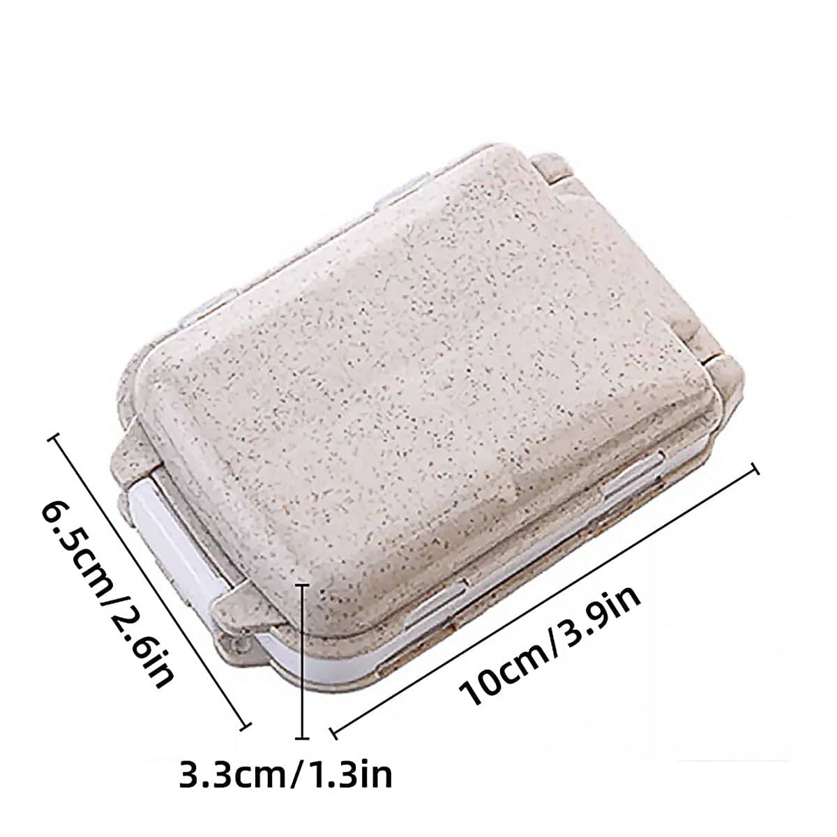 Three Layer Folding Pill Box with 8 Compartments - Blue - view 4