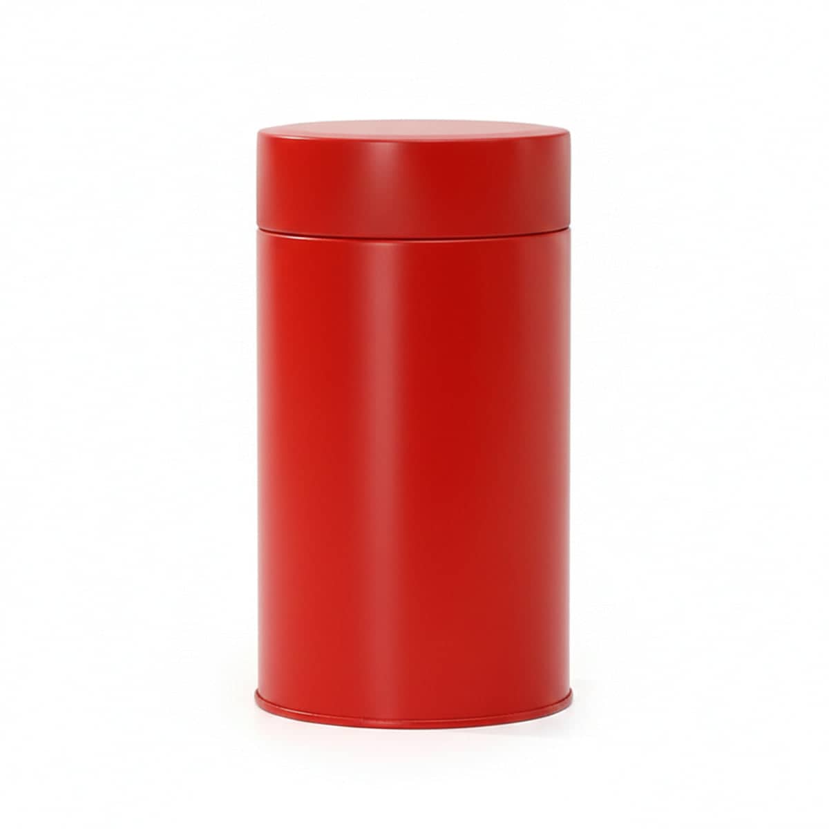 Tinplate Tea Storage Canisters with Airtight Double Lid - Red, Set of 5