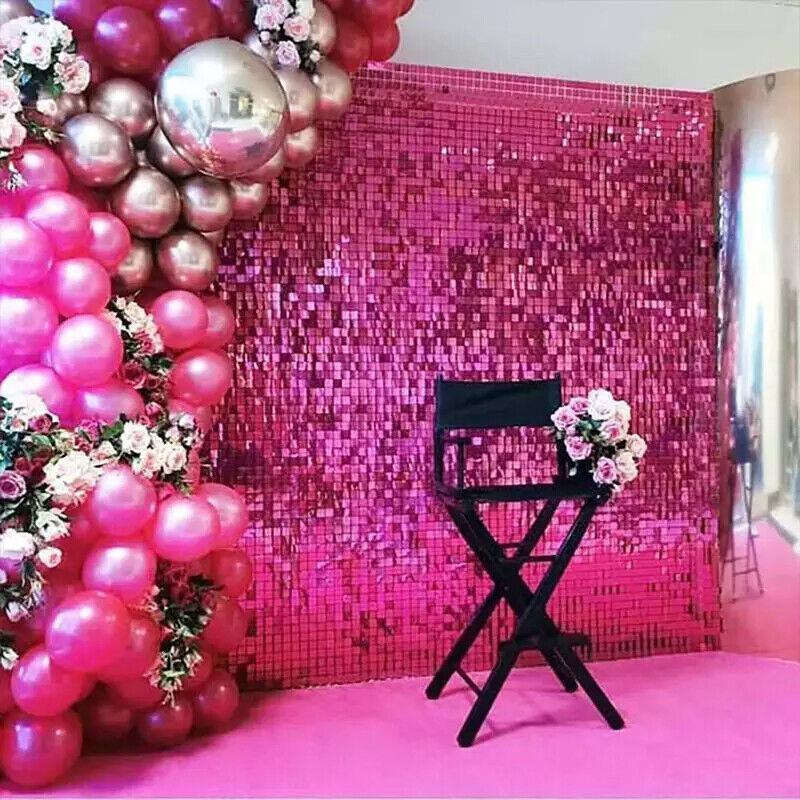 Tinsel Curtain Backdrop 1x2m Shimmer Party Decoration - Green - view 10