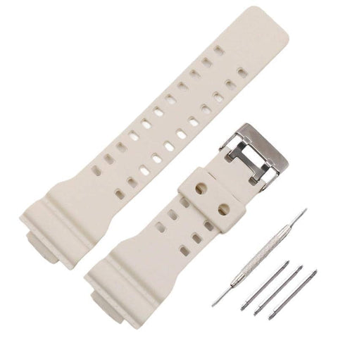 TPU Watch Strap, 16 mm Lug Width, with Fitting Tool - White