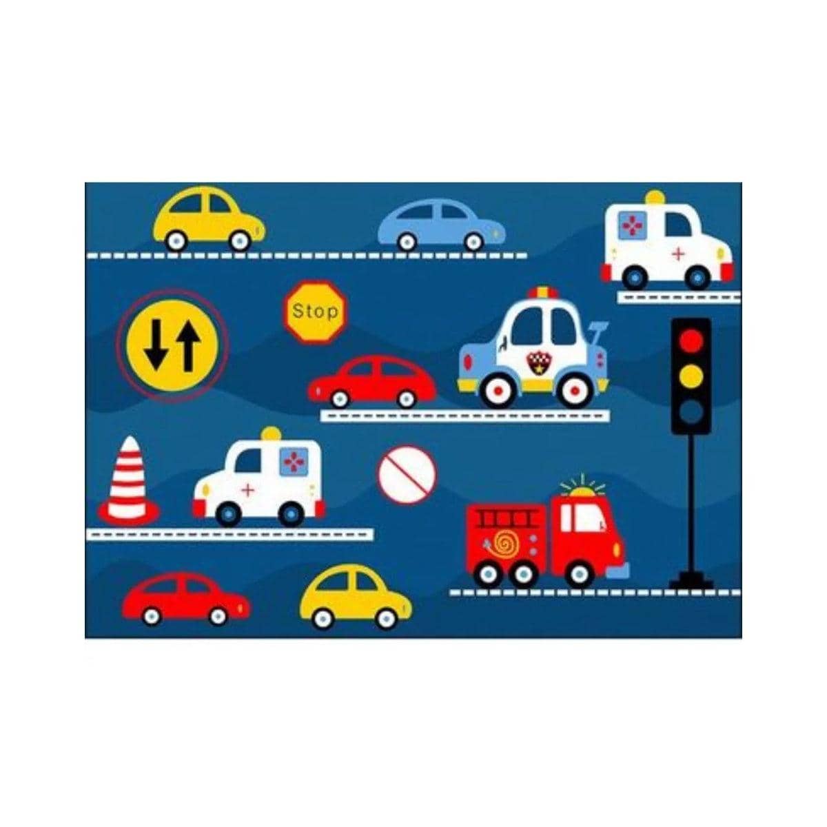 Traffic Road Play Mat for Kids Playroom, 160 x 80 cm Non-Slip Rug - view 2