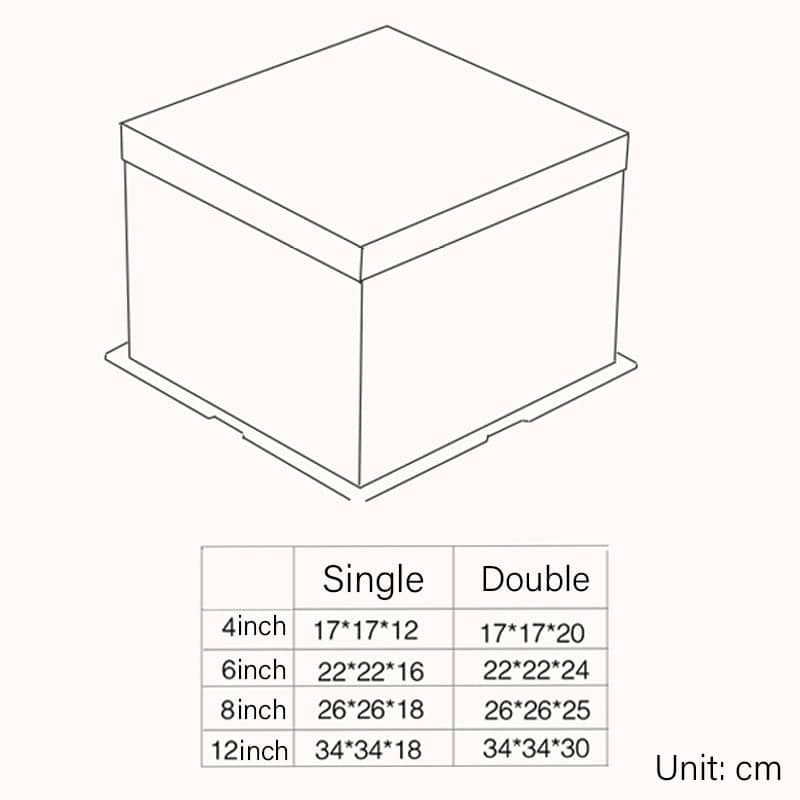 Transparent Cake Box for Birthday Cakes - 8 Inch (20.3cm), Single, Pack of 20 - view 5