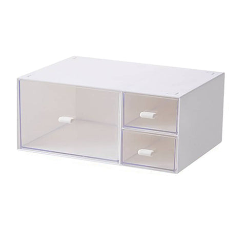 Transparent Drawer Storage Box for Cosmetics and Jewellery - 3 Drawers