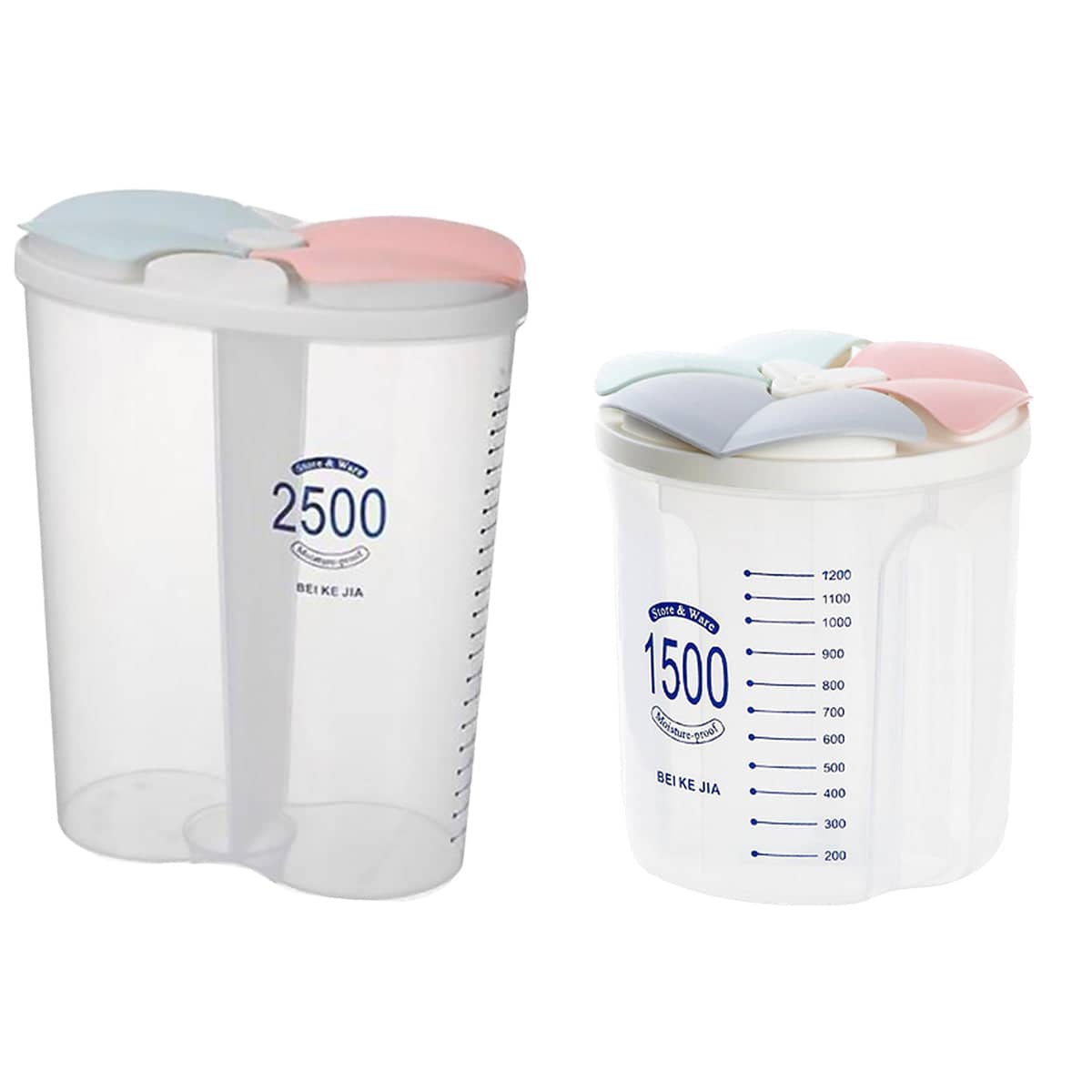 Transparent Kitchen Storage Container with Lid - 1500 ml, 3 Compartments - view 3