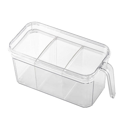 Transparent Small Desktop Fish Tank with Three Divisions - Without Cover