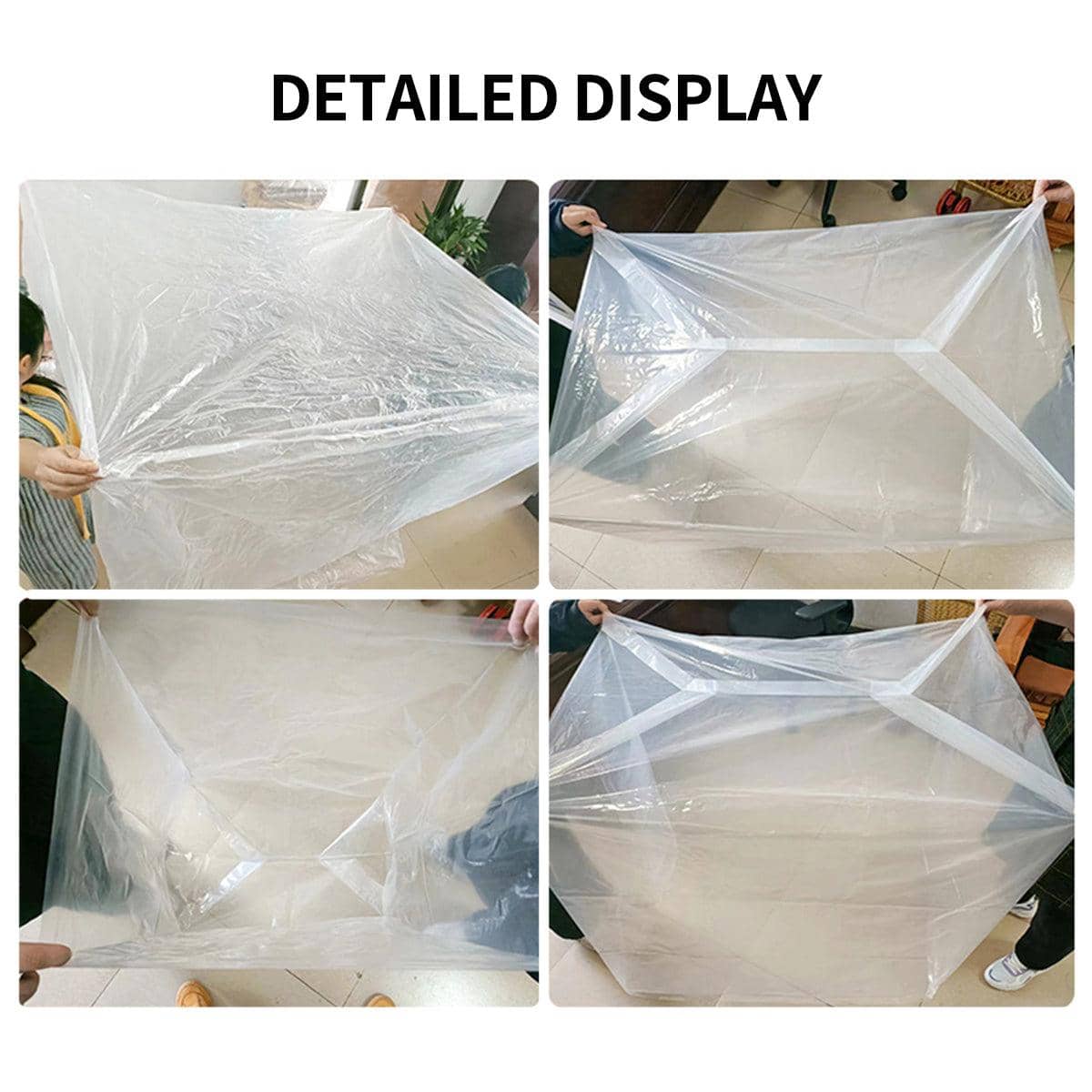 Transparent Square-Bottom Carton Liner Bags, Pack of 50 - 40 x 30 x 55 cm - view 5