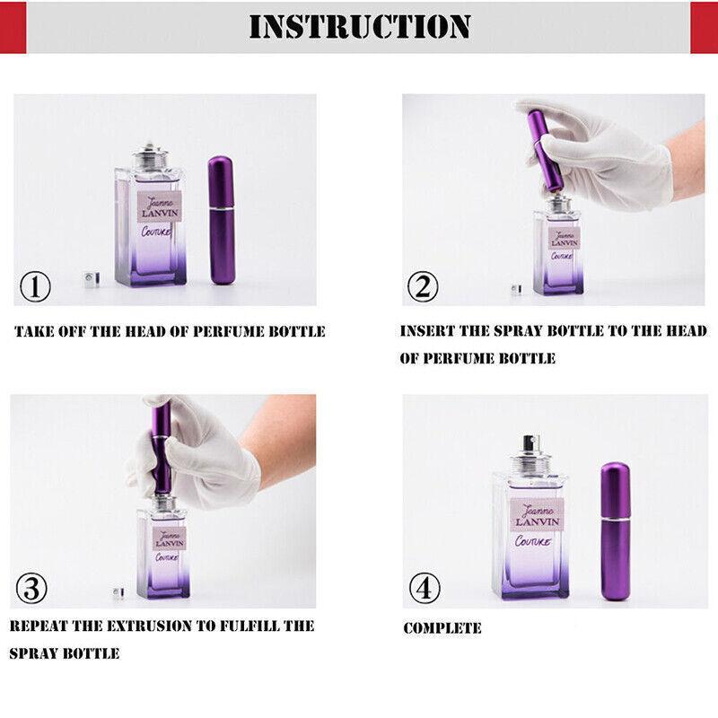 Travel Mini Refillable Perfume Atomiser Spray Bottle 5ml - Gold - view 13