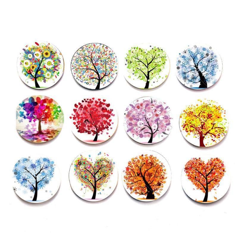 Tree of Life Glass Fridge Magnets, Pack of 12 - view 2
