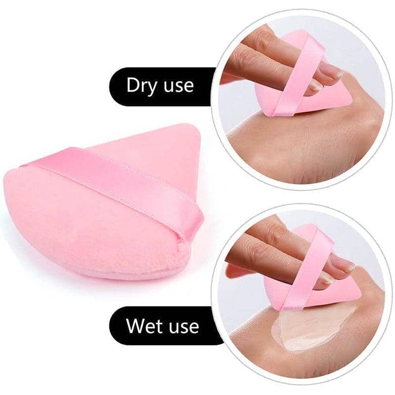 Triangle Cosmetic Powder Puffs, Pack of 10 - Pink - view 4
