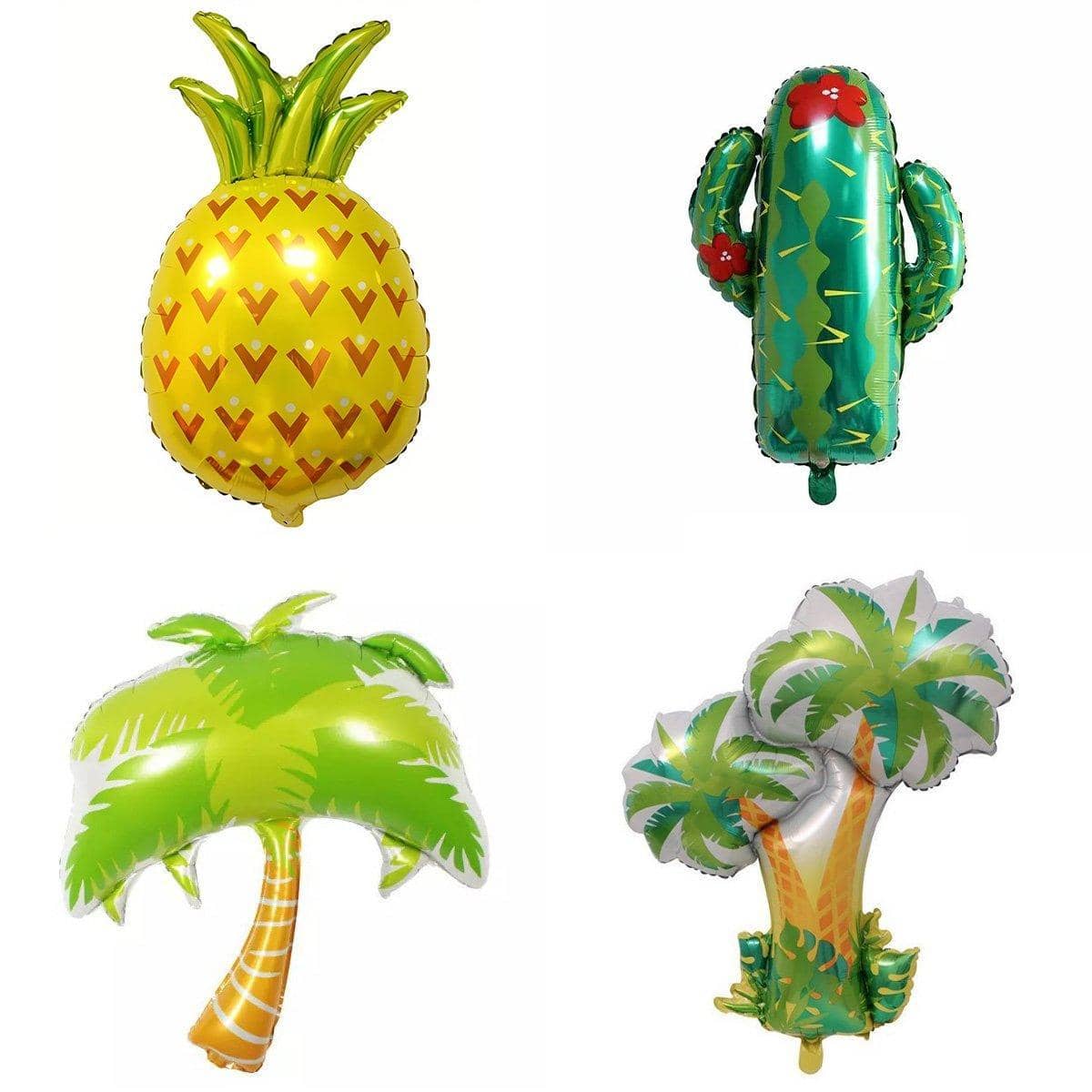 Tropical Aluminium Foil Balloons, Pack of 5 - Coconut Palm - view 3