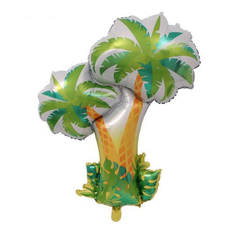 Tropical Aluminium Foil Balloons, Pack of 5 - Double Coconut Palm