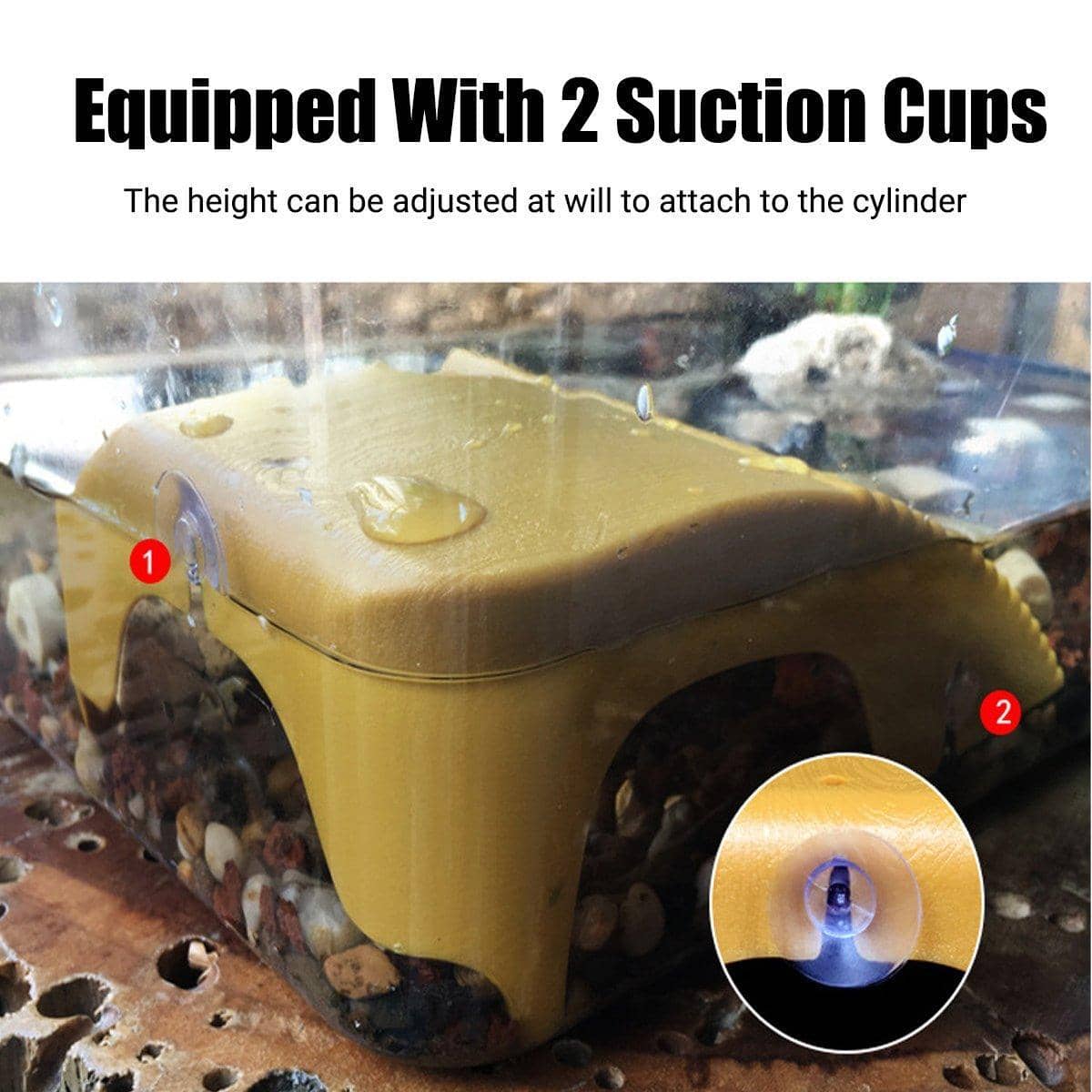 Turtle Basking Platform with Suction Cups - Clear - view 5