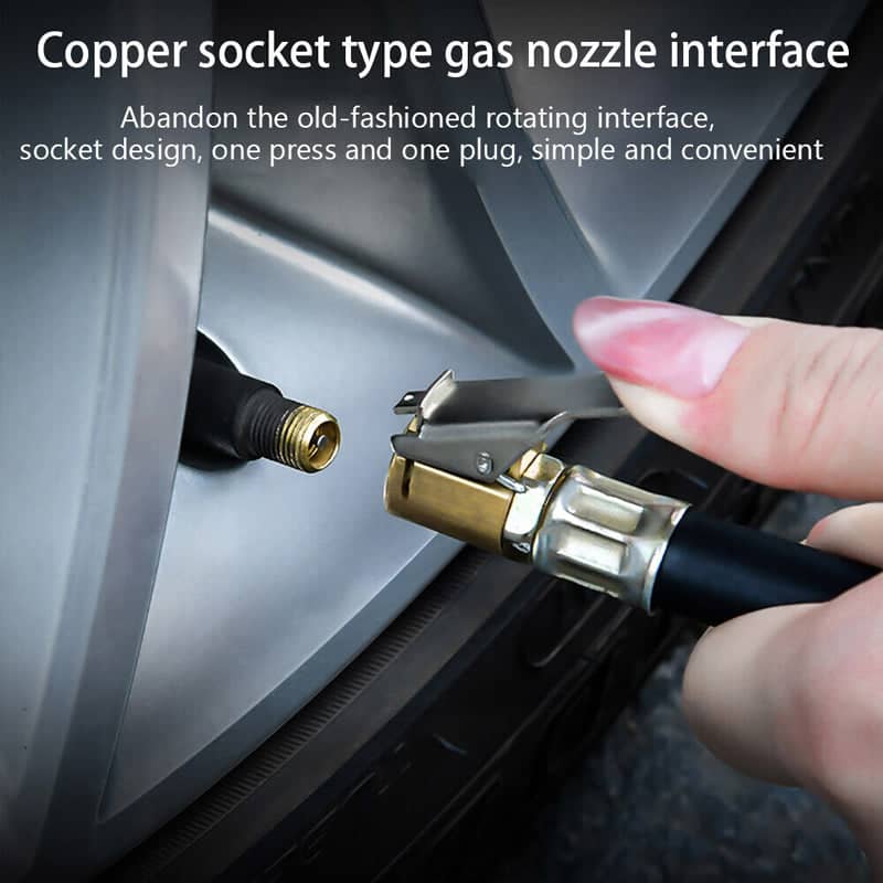 Tyre Pressure Gauge and Air Inflator Gun with 36 cm Hose for Cars and Motorcycles - view 4