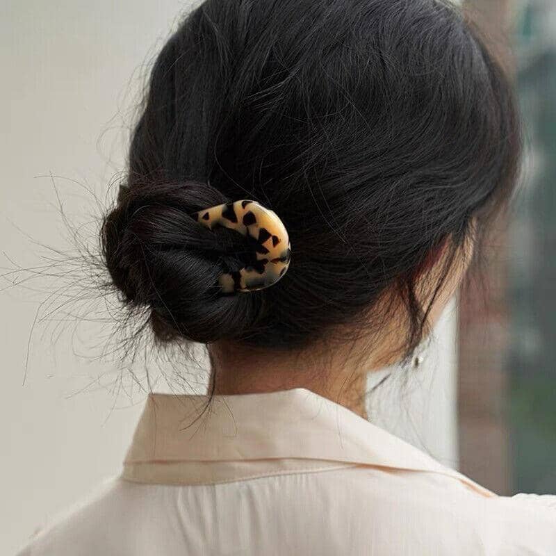 U-Shape Hair Clips Hair Pin Sticks, Pack of 2 - Light Brown - view 4