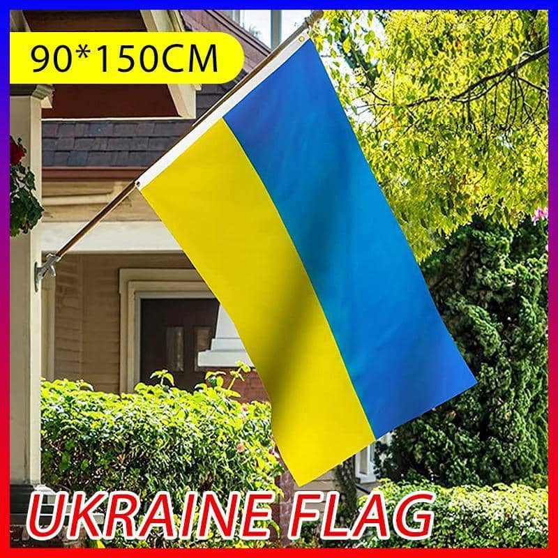 Ukraine National Flag Large 150 x 90 cm (5 x 3 ft) Outdoor Banner with 2 Eyelets