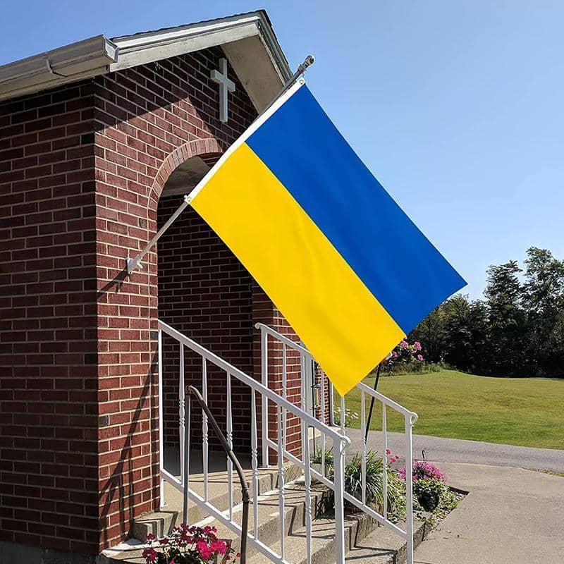 Ukraine National Flag Large 150 x 90 cm (5 x 3 ft) Outdoor Banner with 2 Eyelets - view 5