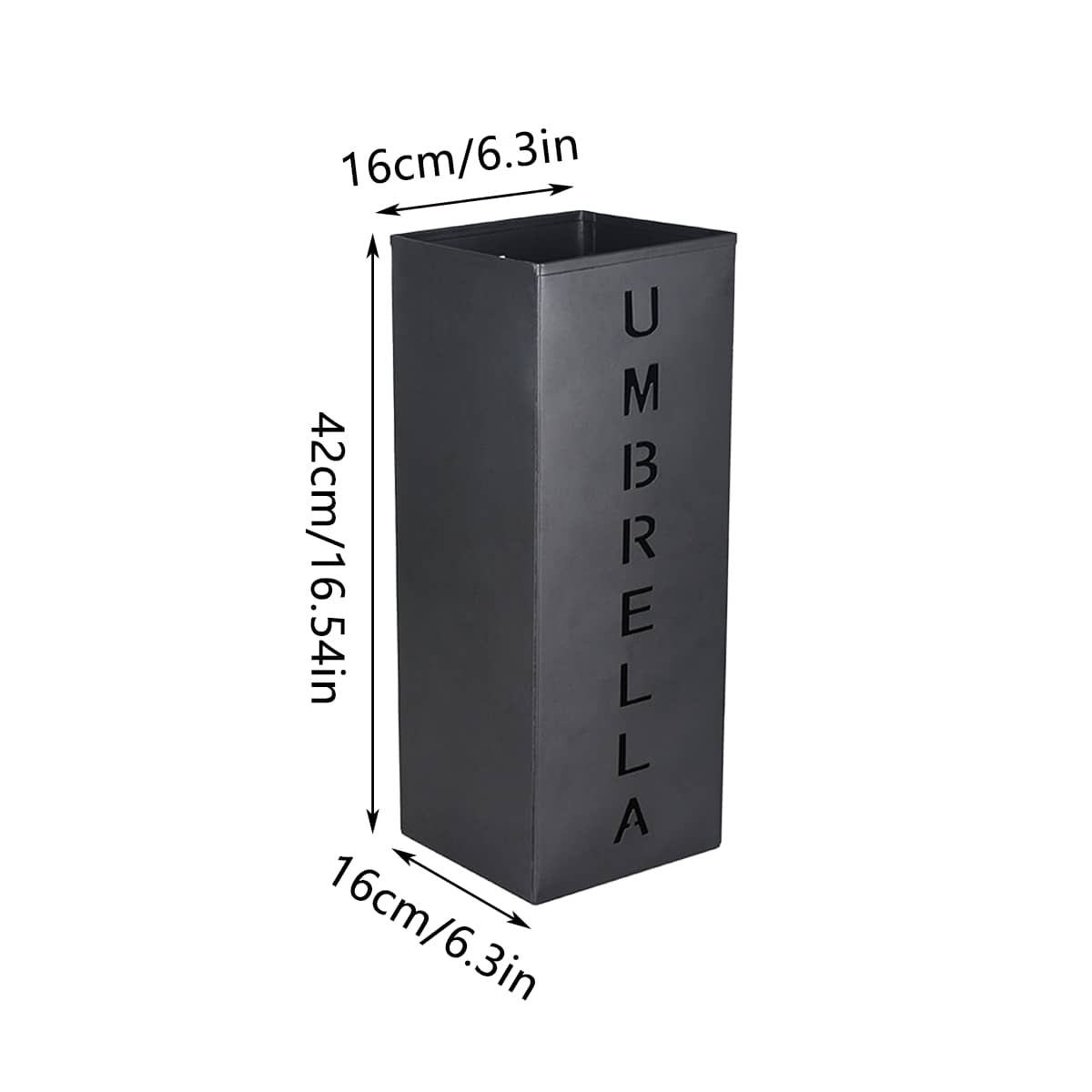 Umbrella Stand Storage Cylinder with Cutout Design - White - view 4