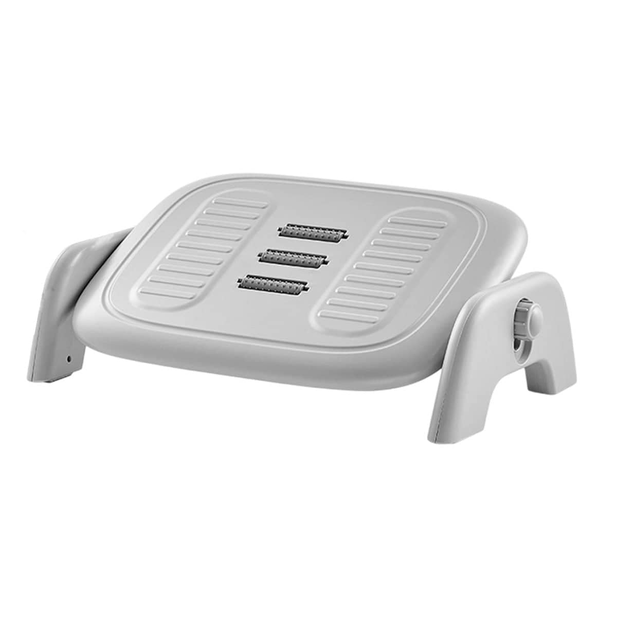 Under Desk Footrest with Massage Rollers, Adjustable Height and Tilt - Grey - view 2