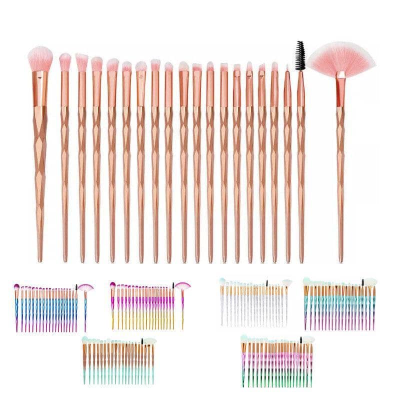 Unicorn Eye Makeup Brush Set, 20 Piece - Rose Gold - view 3