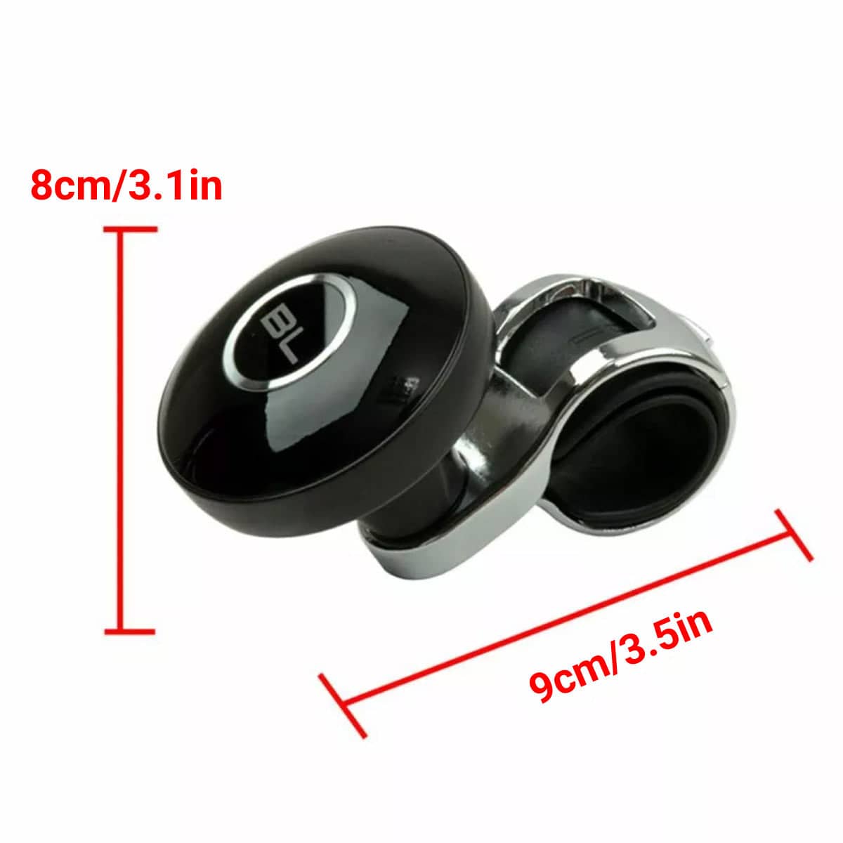 Universal Car Steering Wheel Spinner Knob Helper Grip with Metal Clamp, Black - view 3